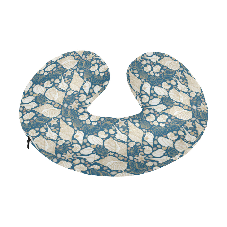 Sea turtle Polynesian Tribal design pattern U-Shaped Travel Neck Pillow