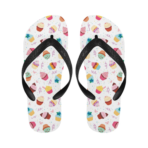 Cake cupcake design pattern Unisex Flip Flops