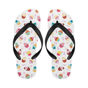Cake cupcake design pattern Unisex Flip Flops