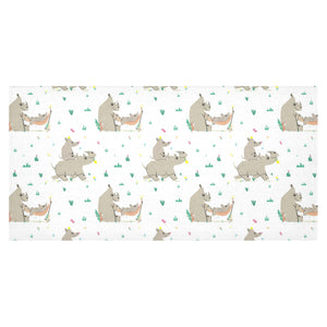 Cute Rhino pattern background Tablecloth