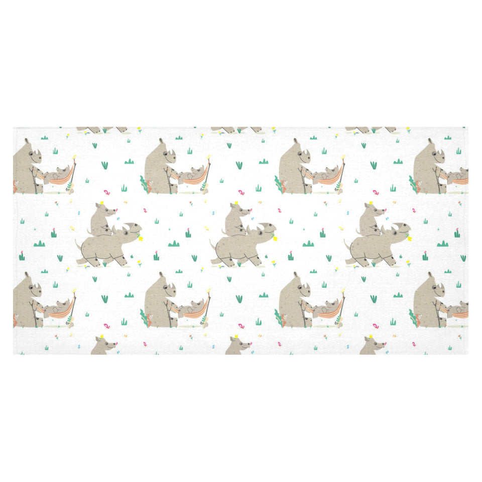 Cute Rhino pattern background Tablecloth