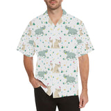 Cute Rhino pattern Men's All Over Print Hawaiian Shirt