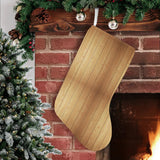 Wood Printed Pattern Print Design 05 Christmas Stocking