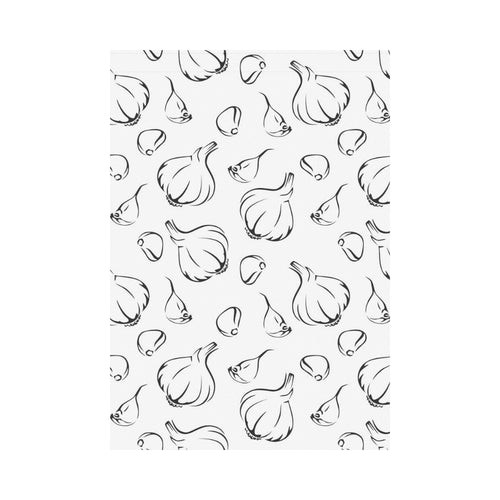 Garlic pattern black white House Flag Garden Flag