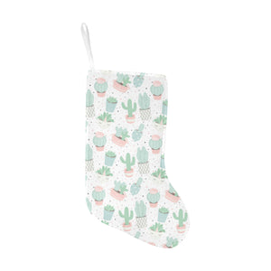 Pastel color cactus pattern Christmas Stocking
