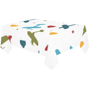 Airplane star cloud colorful Tablecloth