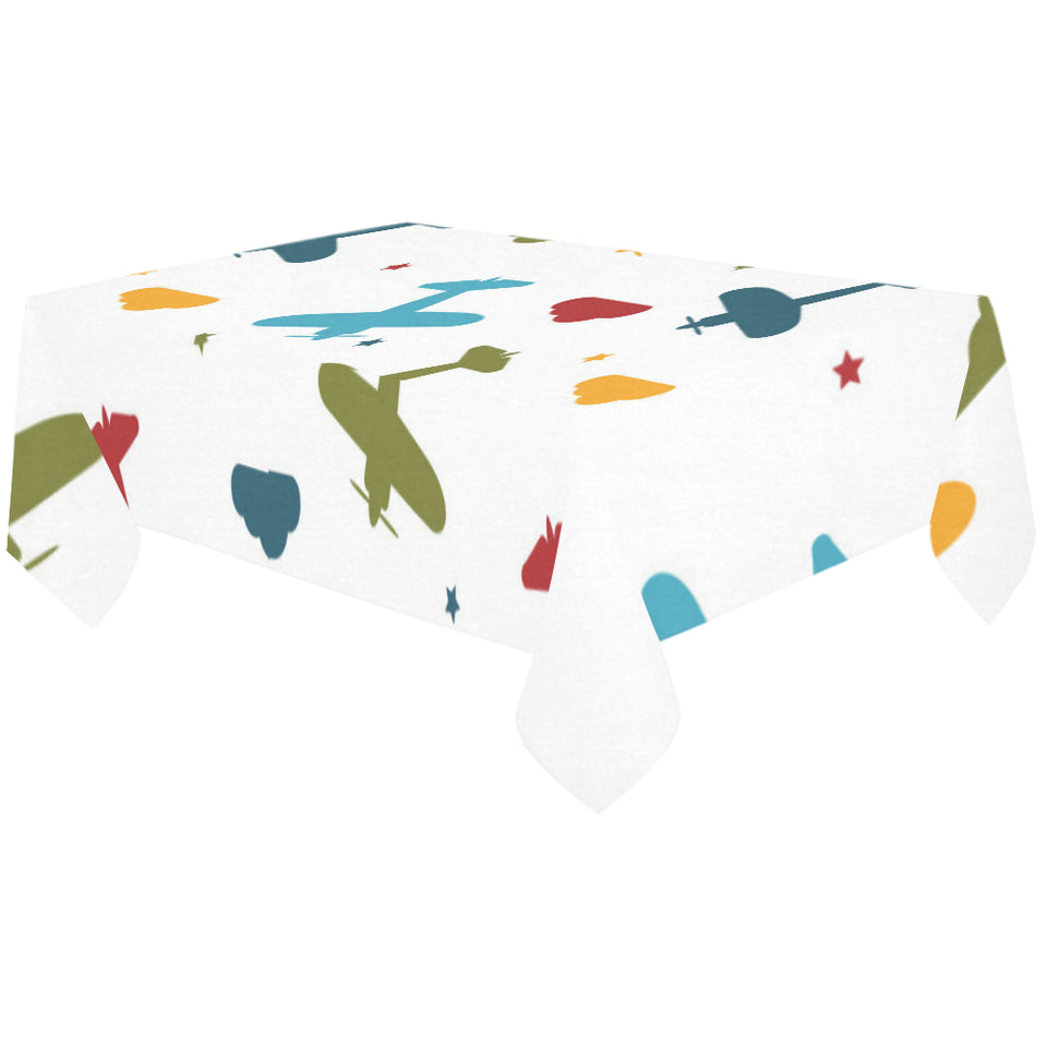 Airplane star cloud colorful Tablecloth