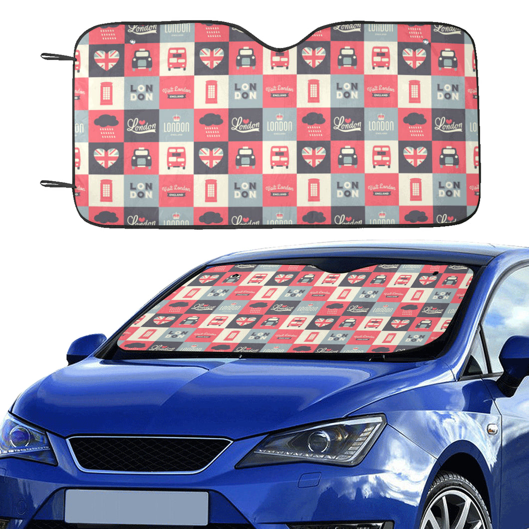 British Pattern Print Design 05 Car Sun Shade