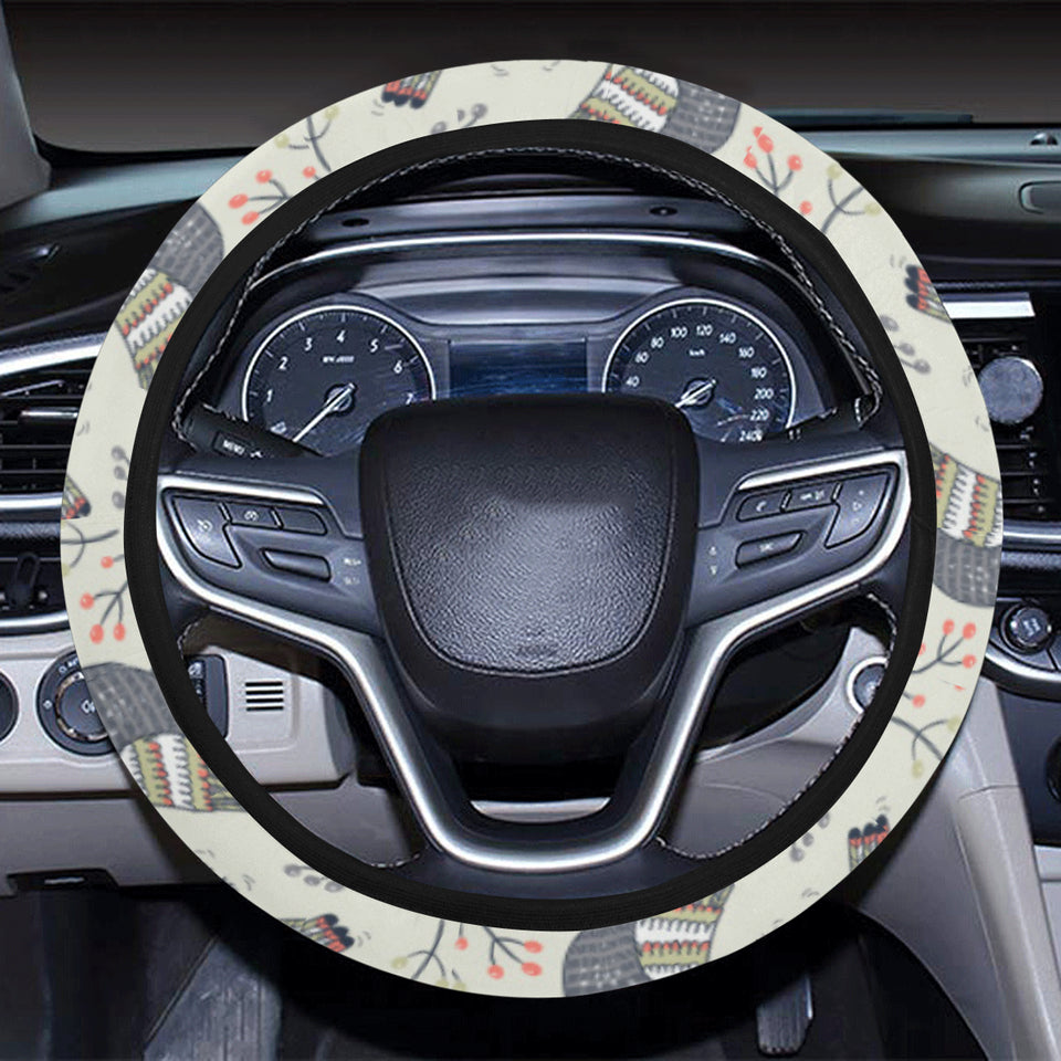 Pigeon Pattern Print Design 04 Car Steering Wheel Cover