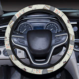Pigeon Pattern Print Design 04 Car Steering Wheel Cover