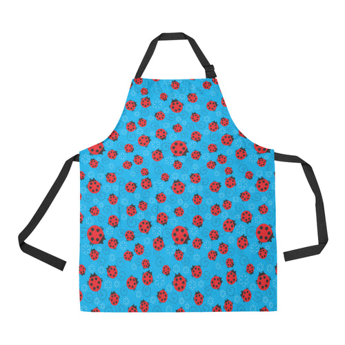 Ladybug Pattern Print Design 02 All Over Print Adjustable Apron