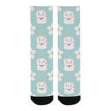 Maneki neko cat sakura Crew Socks