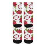 dragon fruits white background Crew Socks