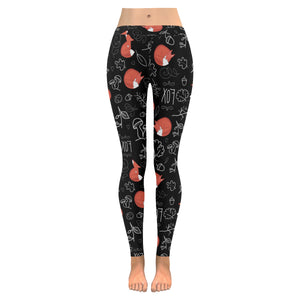 fox sleeping fox pattern Women's Legging Fulfilled In US