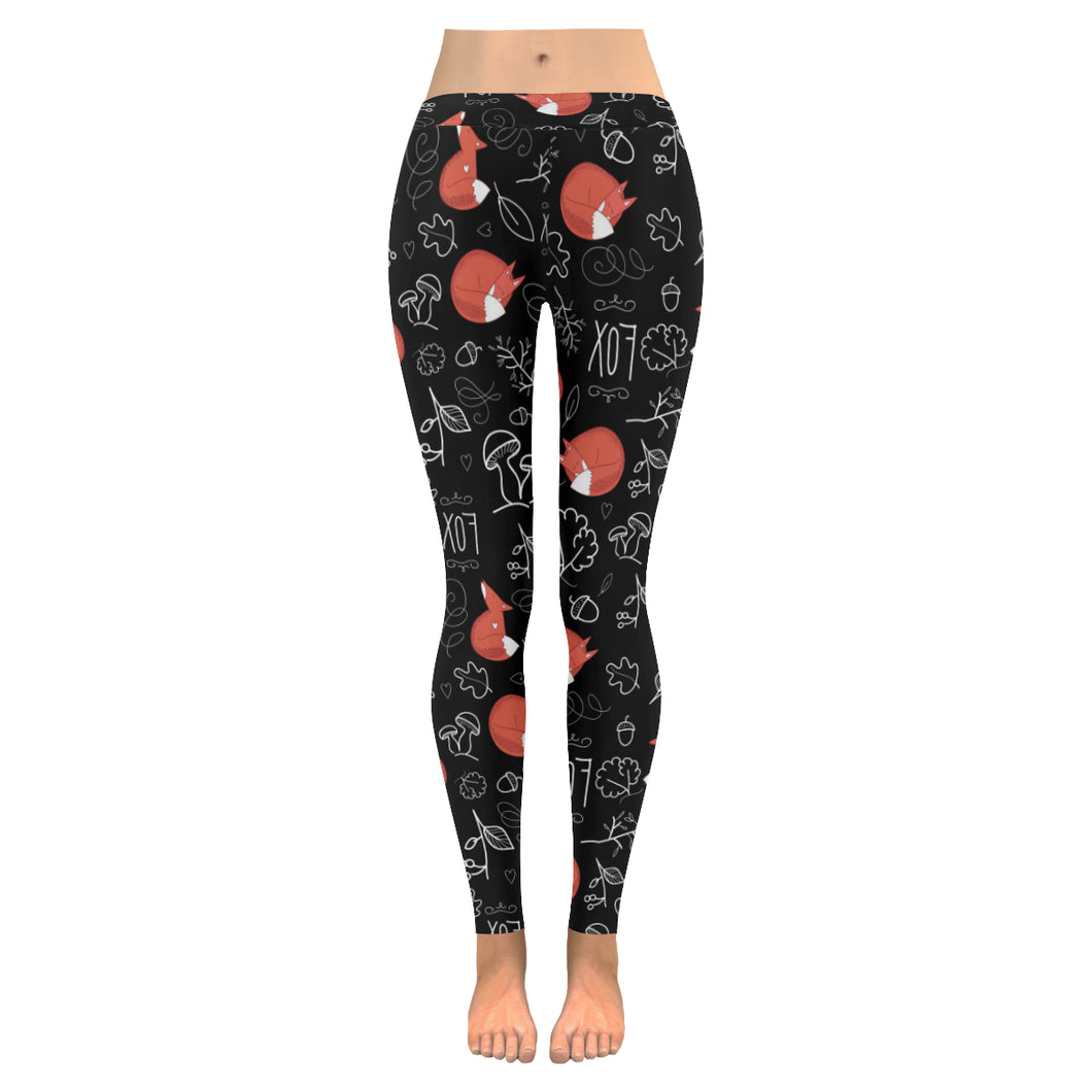 fox sleeping fox pattern Women's Legging Fulfilled In US