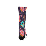 Colorful donut glaze pattern Crew Socks