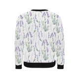 Hand painting Watercolor Lavender Men's Crew Neck Sweatshirt