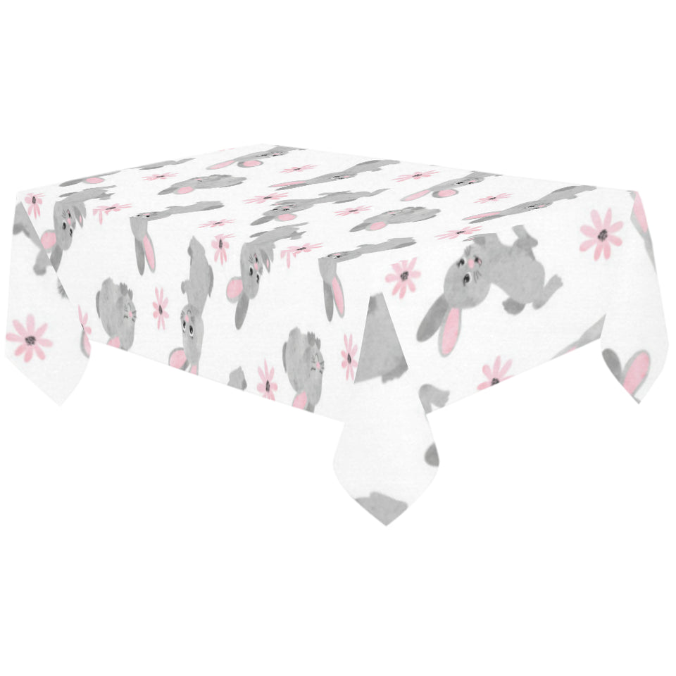 Watercolor cute rabbit pattern Tablecloth