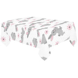 Watercolor cute rabbit pattern Tablecloth