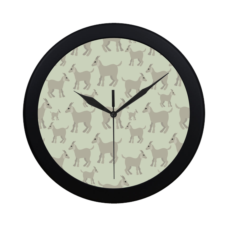 Little young goat pattern Elegant Black Wall Clock