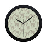 Little young goat pattern Elegant Black Wall Clock