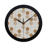 Gold Texture mushroom pattern Elegant Black Wall Clock