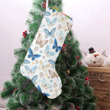 blue butterfly pattern Christmas Stocking