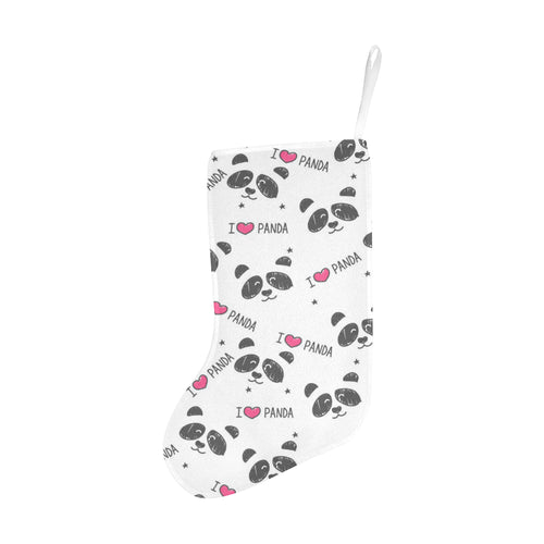 Hand Drawn faces of pandas pattern Christmas Stocking