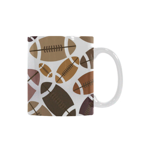 American football ball pattern Classical White Mug (Fulfilled In US)