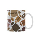 American football ball pattern Classical White Mug (Fulfilled In US)