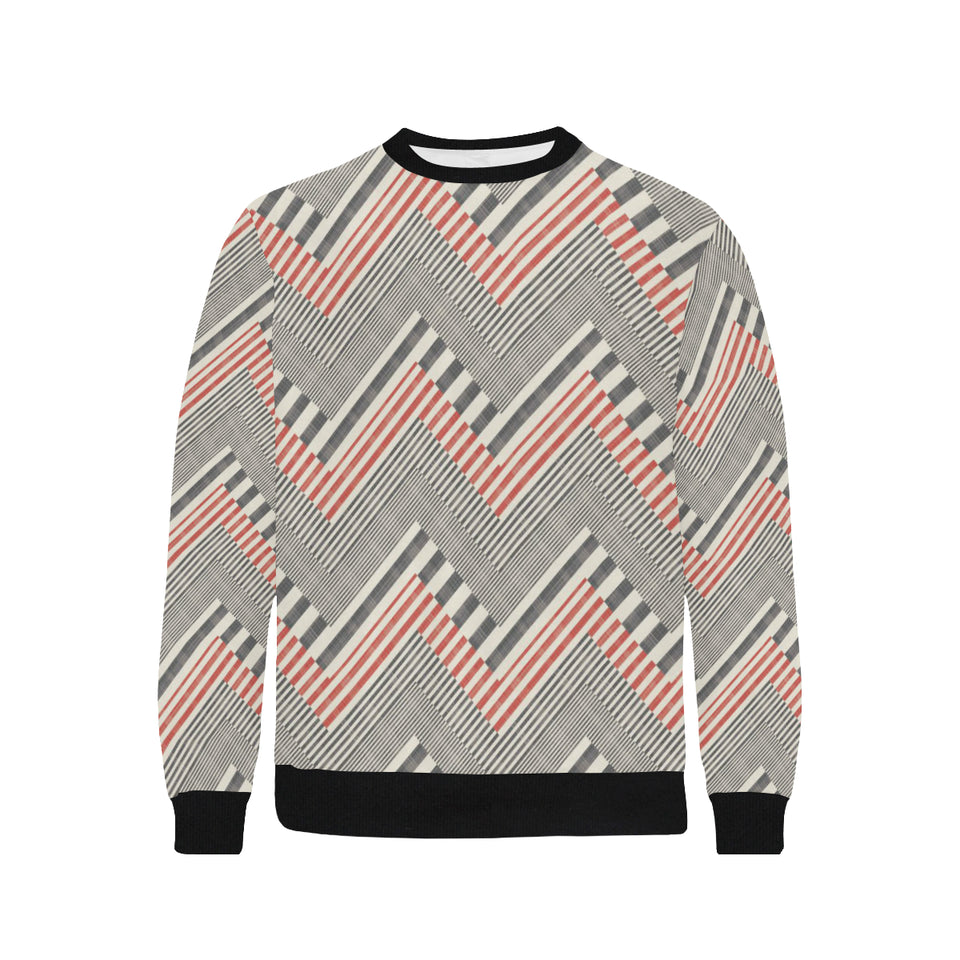 zigzag chevron striped pattern Men's Crew Neck Sweatshirt