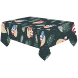 Cute sloths sleeping christmas ball santa hat patt Tablecloth