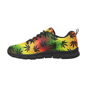 Canabis Marijuana Weed Pattern Print Design 03 Men's Breathable Sneakers ( Model 055)