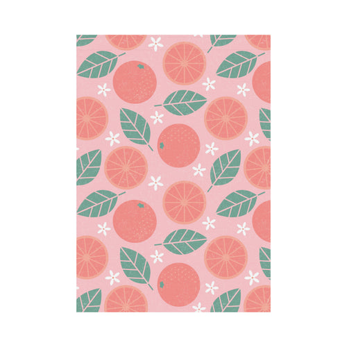 Grapefruit leaves flower pink background House Flag Garden Flag