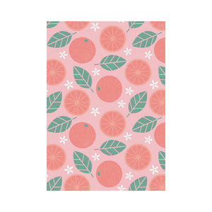 Grapefruit leaves flower pink background House Flag Garden Flag