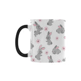 Watercolor cute rabbit pattern Morphing Mug Heat Changing Mug