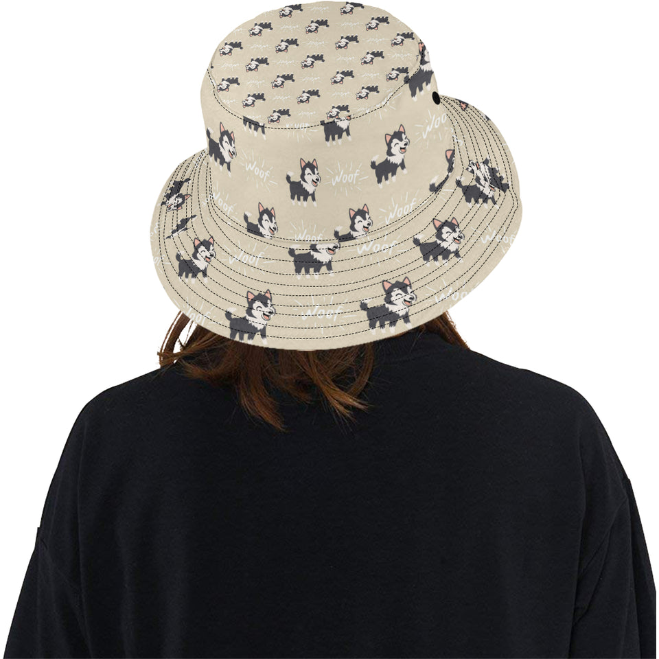 Cute Siberian Husky Unisex Bucket Hat