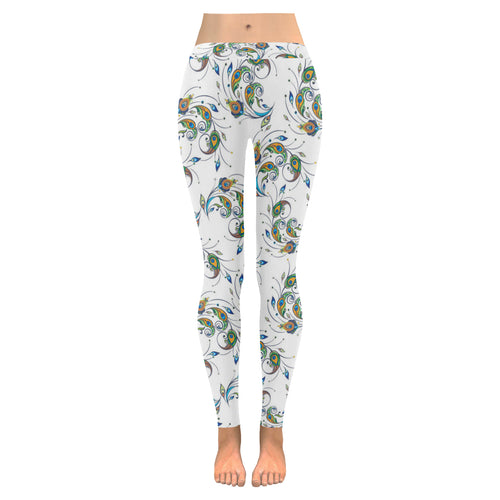 Peacock feather pattern Women's Legging Fulfilled In US