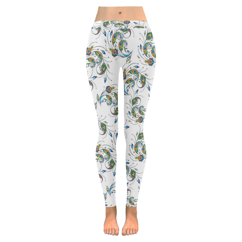 Peacock feather pattern Women's Legging Fulfilled In US