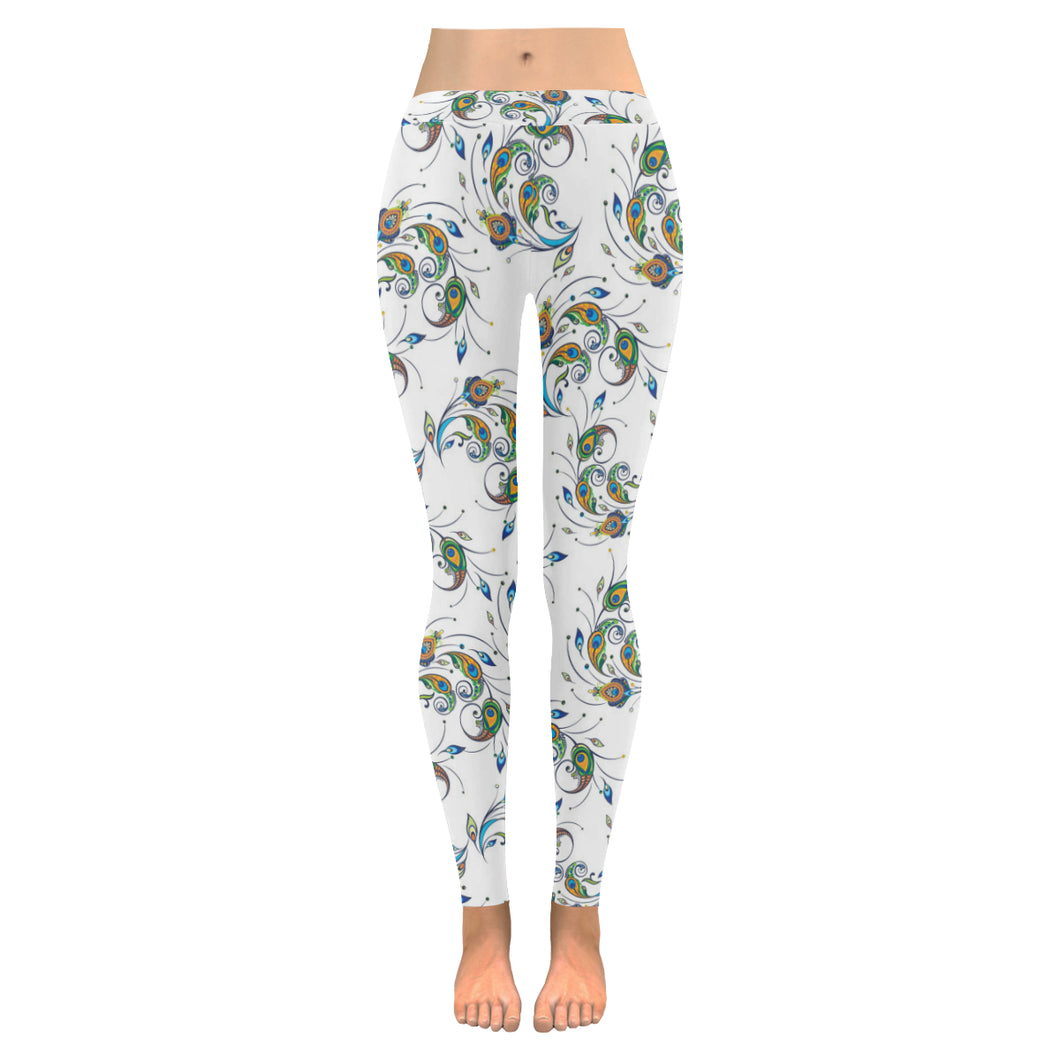 Peacock feather pattern Women's Legging Fulfilled In US