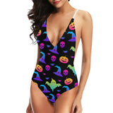 Colorful halloween background Women's One-Piece Swimsuit