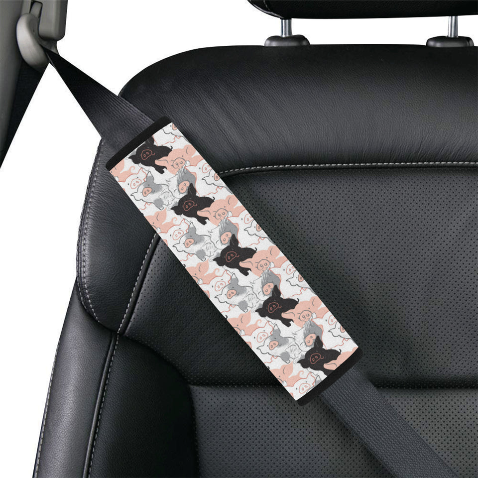 Pig Pattern Print Design 05 Car Seat Belt Cover