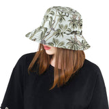 Monkey sloth lemur palm trees pattern Unisex Bucket Hat