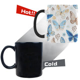 blue butterfly pattern Morphing Mug Heat Changing Mug