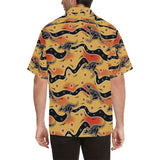 Kangaroo Australian aboriginal art pattern Men's All Over Print Hawaiian Shirt