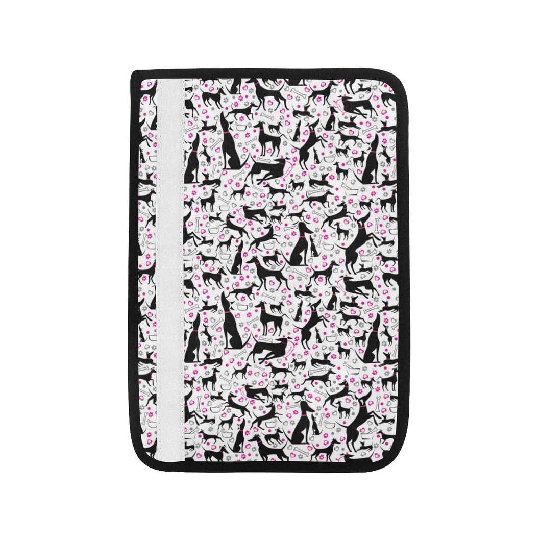 Greyhound Pattern Print Design 02 Car Seat Belt Cover