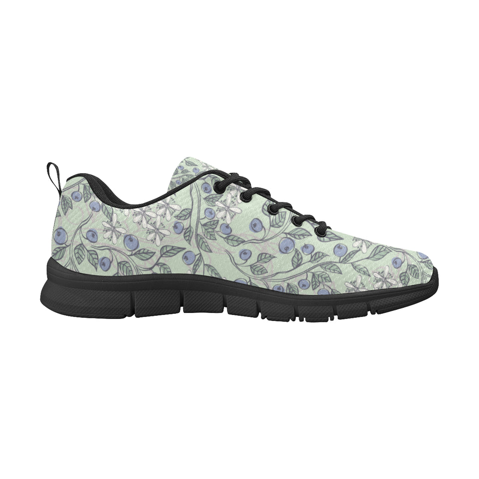 hand drawn blueberry pattern Men's Sneaker Shoes