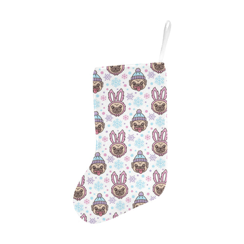 Cute pug hat rabbit costume pattern Christmas Stocking