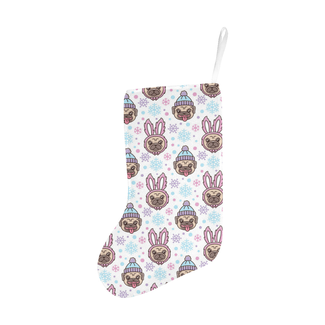 Cute pug hat rabbit costume pattern Christmas Stocking