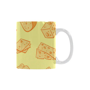 Cheese design pattern Classical White Mug (Fulfilled In US)